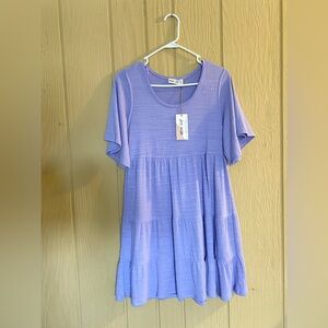 Lavender Short Sleeve Dress